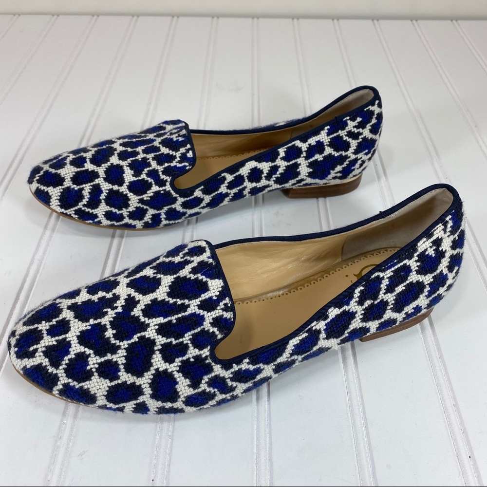 C.Wonder Blue/Black Animal Print flats - Picture 5 of 9